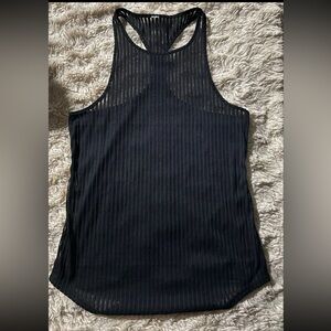 Alo Yoga Black Sleeveless See through Women's Top